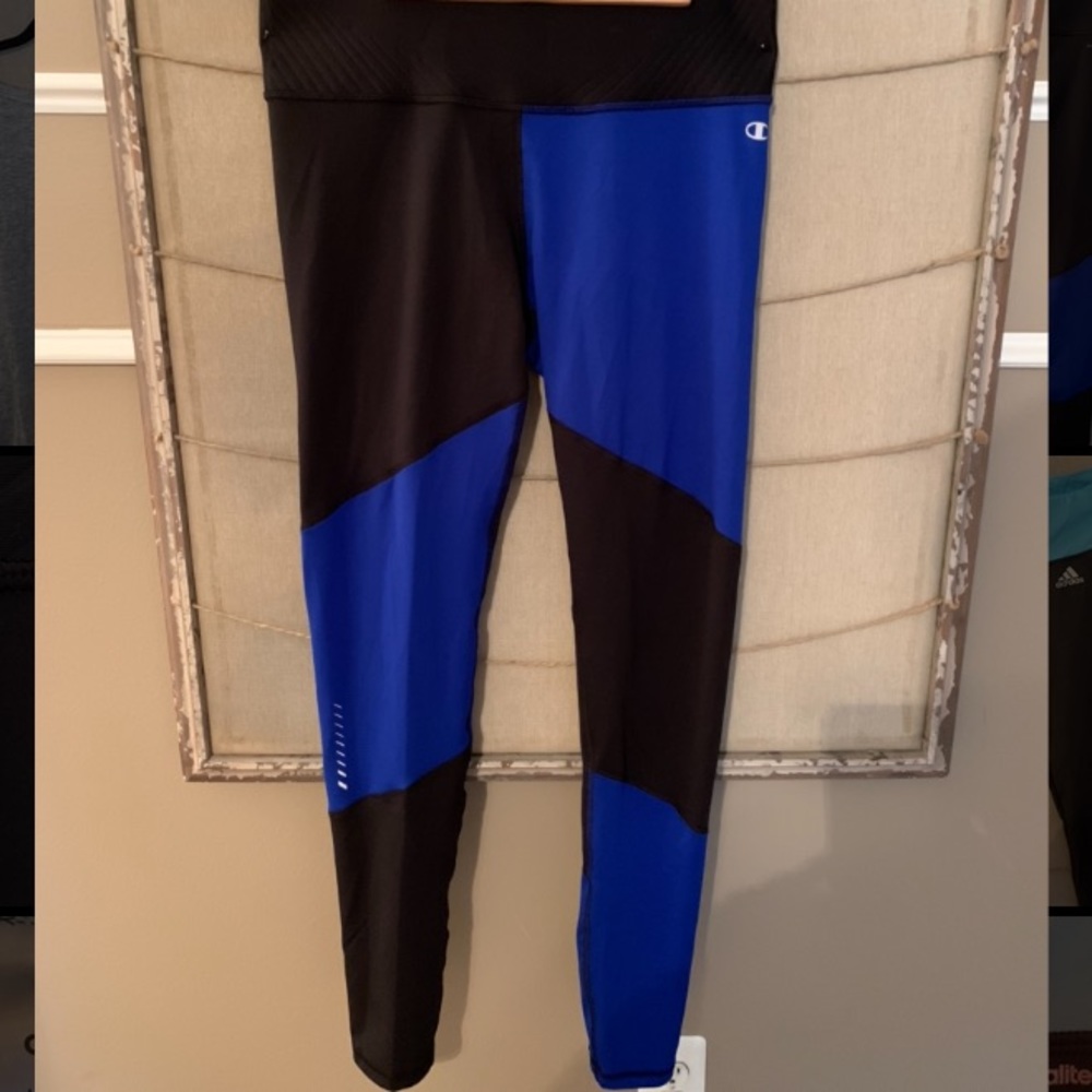 Champion Powerflex Black & Blue Athletic Legging L